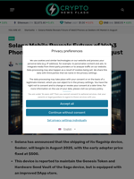 Solana Mobile Reveals Future of Web3 Phones as Seekers Hit Market in August