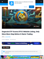Dogecoin ETF Scores DTCC Website Listing, Only More More Step Before It Starts Trading | Bitcoinist.com