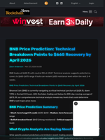 BNB Price Prediction: Technical Breakdown Points to $665 Recovery by April 2026 - Blockchain.News