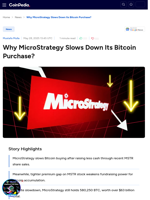 Why MicroStrategy Slows Down Its Bitcoin Purchase? 