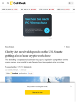 Clarity Act survival depends on the U.S. Senate getting a lot of non-crypto work done