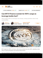 Can MYX Finance sustain its 109% surge as leverage builds fast? - AMBCrypto