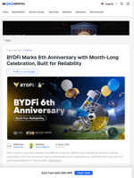 BYDFi Marks 6th Anniversary