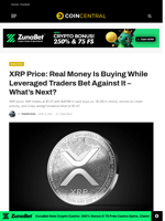 XRP Price: Real Money Is Buying While Leveraged Traders Bet Against It - What's Next? - CoinCentral
