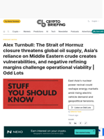 Alex Turnbull: The Strait of Hormuz closure threatens global oil supply, Asia's reliance on Middle Eastern crude creates vulnerabilities, and negative refining margins challenge operational viability | Odd Lots