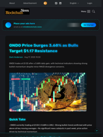 ONDO Price Surges 3.68% as Bulls Target $1.17 Resistance - Blockchain.News