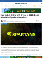 How to Bet Online with Crypto in 2025: Don’t Miss What Spartans Does Best