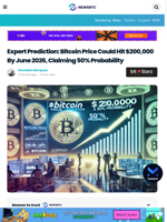 Expert Prediction: Bitcoin Price Could Hit $200,000 By June 2026, Claiming 50% Probability
