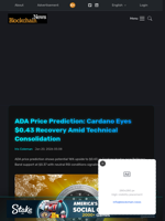 ADA Price Prediction: Cardano Eyes $0.43 Recovery Amid Technical Consolidation - Blockchain.News