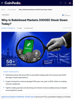 Why Is Robinhood Markets (HOOD) Stock Down Today? 