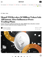 MegaETH Revokes $1 Million Token Sale Allotment After Influencer Posts Trading Plans - Decrypt