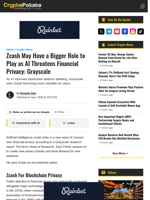 Zcash May Have a Bigger Role to Play as AI Threatens Financial Privacy: Grayscale