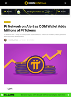 Pi Network on Alert as ODM Wallet Adds Millions of PI Tokens - CoinCentral