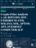 Crypto Price Analysis 7-28: BITCOIN: BTC, ETHEREUM: ETH, SOLANA: SOL, APTOS: APT, INTERNET COMPUTER: ICP - Crypto Daily