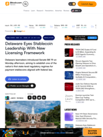 Delaware Eyes Stablecoin Leadership With New Licensing Framework – Regulation Bitcoin News