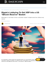 Ripple's Lobbying To Get XRP Into a US “Bitcoin Reserve” Basket - DailyCoin