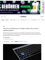 Anthropic’s Claude cracks a 25-year NSA curve mystery, what it means for bitcoin