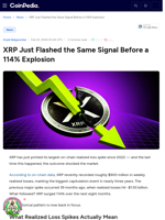 XRP Just Flashed the Same Signal Before a 114% Explosion