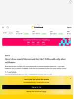 Are midterms bullish for bitcoin (BTC)? Here's what history says