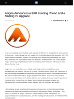 Asigna Announces a $3M Funding Round and a Multisig v2 Upgrade - Visionary Financial