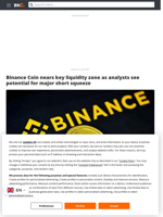 Binance Coin nears key liquidity zone as analysts see potential for major short squeeze - Brave New Coin