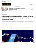 TON Price Prediction: Momentum Stalls at $1.60 as MACD Flatlines and Moving Averages Form a Tightening Ceiling - Blockchain.News
