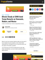 Bitcoin Steady at $90K Amid Trump Remarks on Venezuela,
Maduro, and Mexico