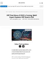 XRP Final Move of 2025 Is Coming: Web3 Expert Explains XRP Road to $25