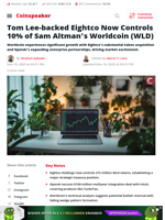 Tom Lee-backed Eightco Now Controls 10% of Sam Altman’s Worldcoin (WLD) - Coinspeaker