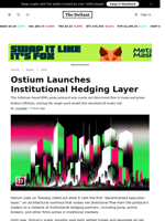 Ostium Launches Institutional Hedging Layer - 