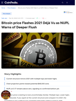 Bitcoin price Flashes 2021 Déjà Vu as NUPL Warns of Deeper Flush
