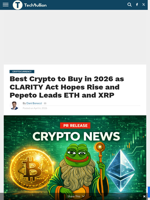 Best Crypto to Buy in 2026 as CLARITY Act Hopes Rise and Pepeto Leads ETH and XRP - TechBullion