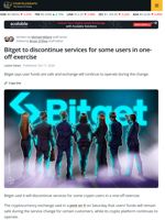 Bitget to discontinue services for some users