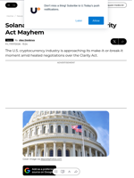 Solana Lobbyist Weighs In on Clarity Act Mayhem - U.Today