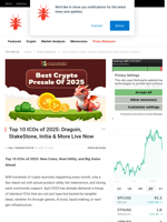 Top 10 ICOs of 2025: Dragoin, StakeStone, Initia & More Live Now - NullTX