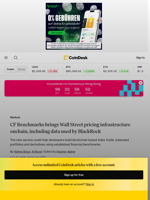 CF Benchmarks brings Wall Street pricing infrastructure onchain, including data used by BlackRock