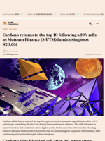 Cardano returns to the top 10 following a 19% rally as Mutuum Finance (MUTM) fundraising tops $20.6M - AMBCrypto