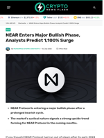 NEAR Enters Major Bullish Phase, Analysts Predict 1,100% Surge - Crypto News Flash