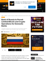 Bank Of Russia To Allow Limited Bitcoin Operations For Banks