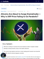 Altcoins Are About to Surge Dramatically—Why Is XRP Price Failing to Go Parabolic?