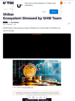 Shibarium's Importance for SHIB Ecosystem Stressed by SHIB Team