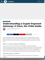 Understanding a Crypto Payment Gateway: A Clear, No-Frills Guide - TechBullion