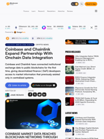 Coinbase and Chainlink Expand Partnership With Onchain Data Integration – Crypto News Bitcoin News