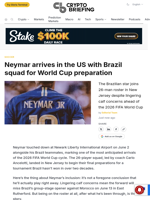 Neymar arrives in the US with Brazil squad for World Cup preparation