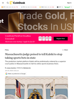 Massachusetts judge poised to tell Kalshi to stop taking sports bets in state 