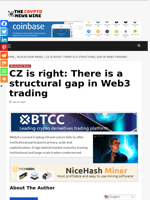 CZ is right: There is a structural gap in Web3 trading - The Crypto News Wire