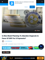 Is Elon Musk Planning To Abandon Dogecoin In Favor Of XRP For X Payments? | Bitcoinist.com