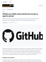 GitHub says 2026 code activity hit records as agents spread - Blockchain.News