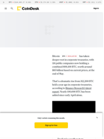 Corporate Bitcoin Holdings Top 800K BTC After More Than Doubling in a Year