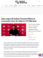 Ajax signs Brazilian forward Marcos Leonardo from Al-Hilal in €17.5M deal